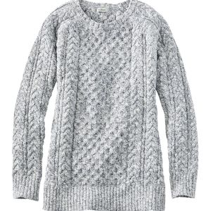 LL Bean Women's Cotton Cable Crew neck sweater